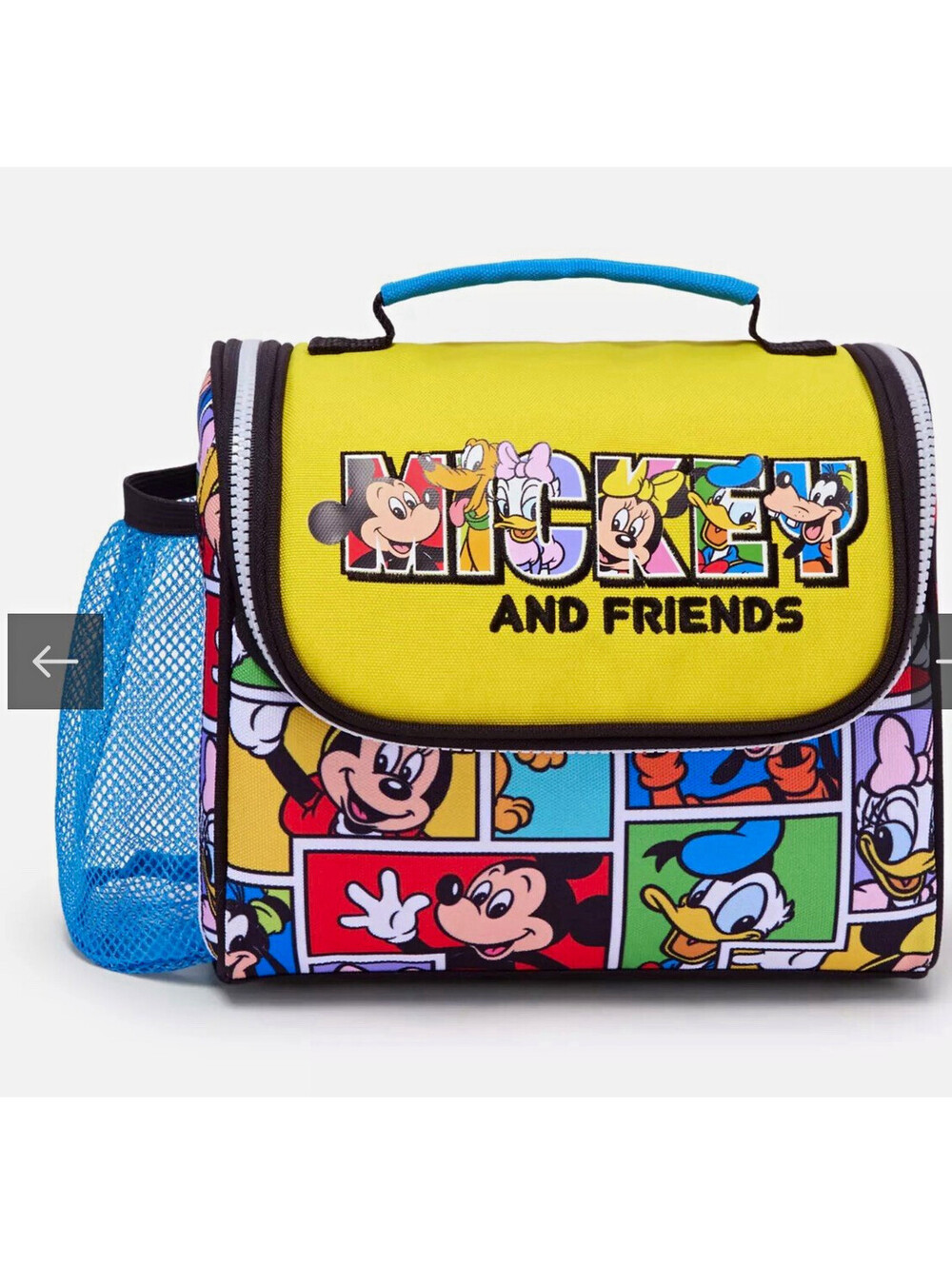 Disney Mickey and Friends Insulated Lunch Bag Lunch Box Yellow Multicolor